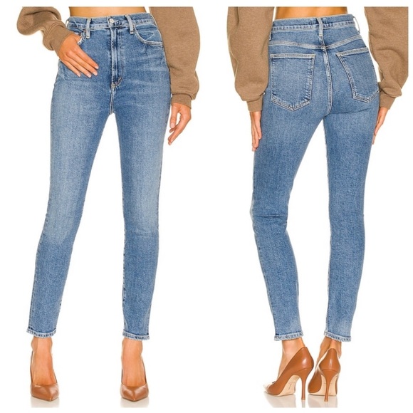 Agolde Pinch Waist Skinny Jean in Amped Size 25 - Picture 2 of 4